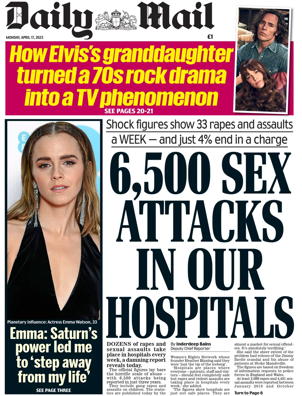 Daily Mail Front Page