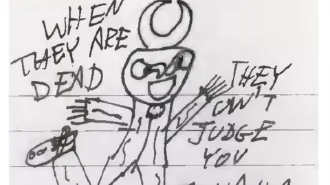 COUNTER TERRORISM POLICING NORTH EAST Sketch drawn by the defendant