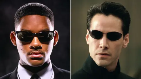 Shutterstock Will Smith in Men in Black 2 and Keanu Reeves in The Matrix Reloaded
