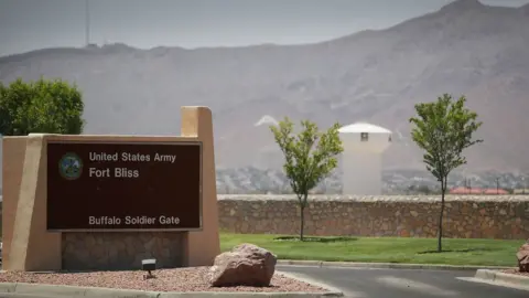 Getty Images Fort Bliss sign