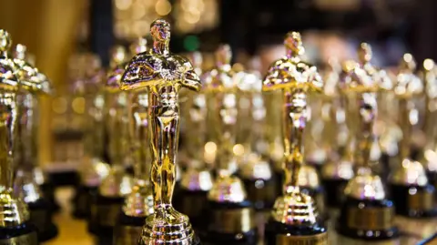 Getty Images Oscars awards show trophies