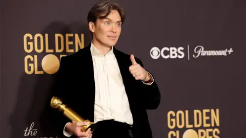 MARIO ANZUONI/Reuters Cillian Murphy holds his Golden Globe for Best Actor in a Motion Picture - Drama