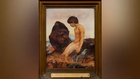 Roseberys A watercolour, by Edward Detmold, depicts The Jungle Book characters Mowgli and Bagheera. 