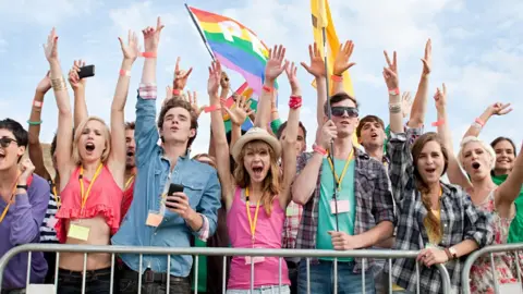 Getty Images People at a music festival