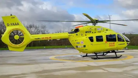 Yorkshire Air Ambulance Yorshire Air Ambulance on pad