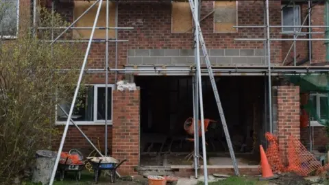 Durham County Council A property left uncompleted by builder Stephen Loughlen