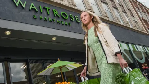 Waitrose Waitrose & Partners store with woman walking past