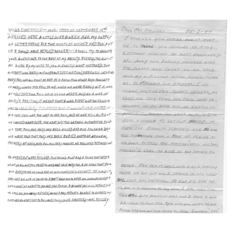 Michael Atkinson Letters sent to Phil Atkinson's widow Stella