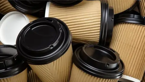 Getty Images Is the price of our growing addiction to takeaway hot drinks an ever higher mountain of landfill?