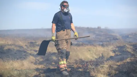 PA Firefighter on Winter Hill