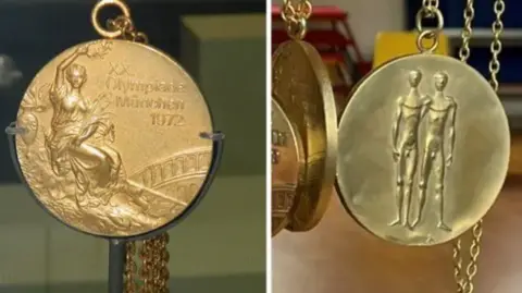 Two gold medals from the 1972 Munich Olympics