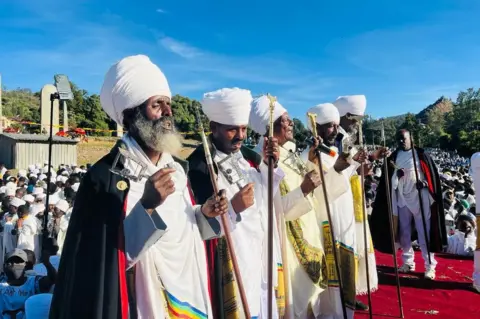 Priests praying