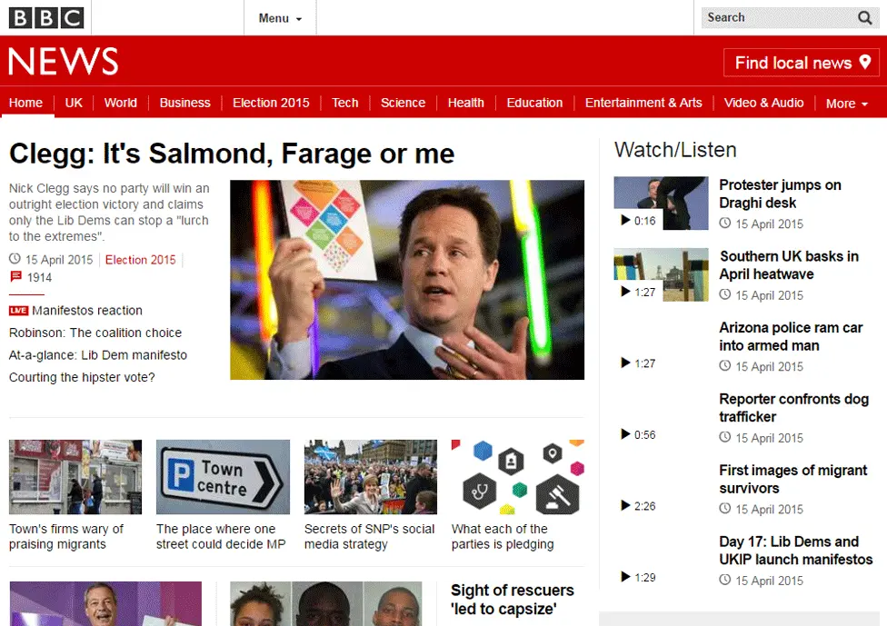 How the BBC News website has changed over the past 20 years
