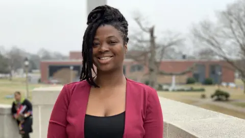 Malika Fowler, a university senior, in Richmond, Virginia