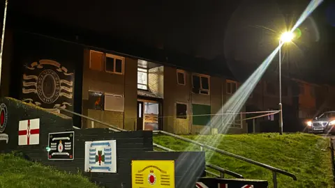 BBC A block of flats which was attacked