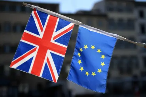 Getty Images The UK and EU flags