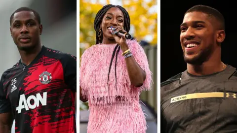 Getty Images Odion Ighalo, Estelle and Anthony Joshua