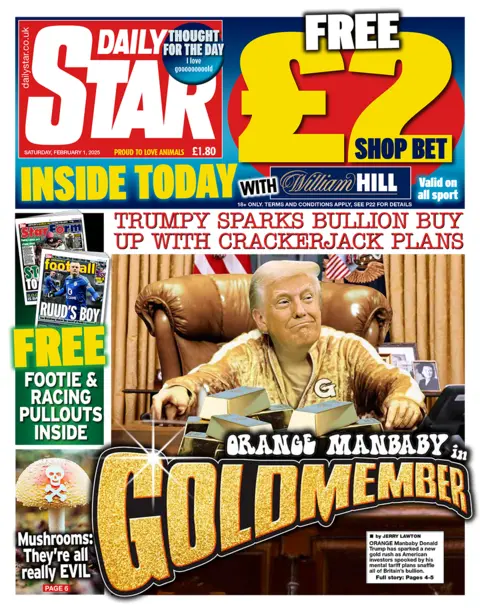 Reads the title in the star: "Trump Sparks Bullion Buys with CrackerJack Schemes",