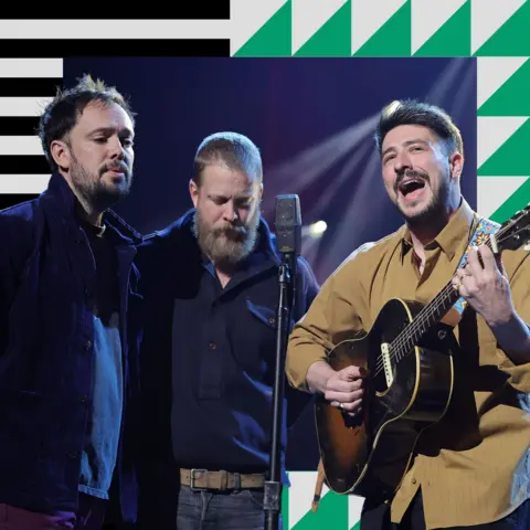 Getty Images A picture of Mumford & Sons performing