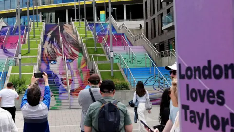 PA Taylor Swift mural at Wembley Stadium