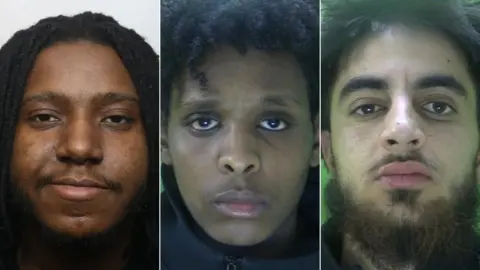 Nottinghamshire Police Custody shots of Donnell Quarry, Khalid Omar and Galom Yackobi