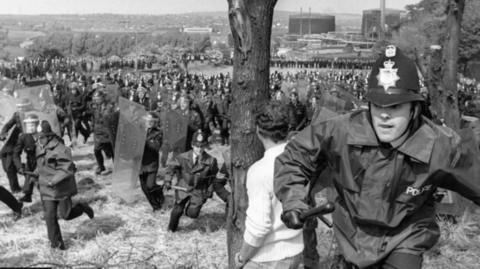 A scene from the Battle of Orgreave