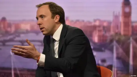 Reuters Matt Hancock makes his case on tv