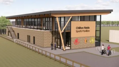 Saunders Boston Architects A mocked-up images of what the Chilton Fields Sports Pavilion could look like.