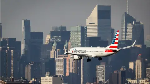 Getty Images American and Southwest airlines continue to fly their 737 Max 8s in the US