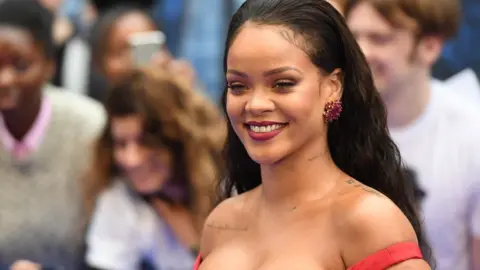 Getty Images Rihanna smiling to camera