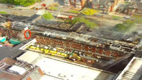 Greater Manchester Combine Authority Fire damage at the research centre