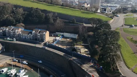 BBC Aerial view of Haut du Mont in St Helier