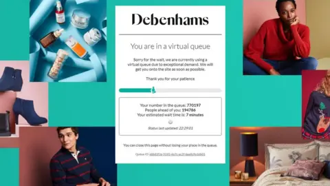 Debenhams Debenhams queue screenshot