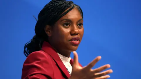 EPA Kemi Badenoch speaking at Conservative Party conference 