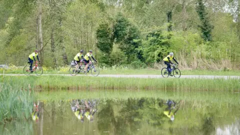 Blind Dave cyclists