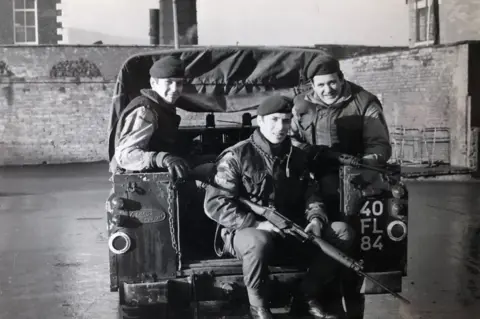 General Sir David Richards (middle) photographed as a young soldier in Northern Ireland