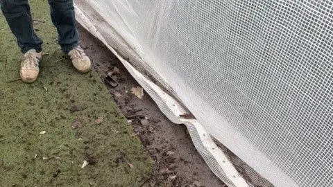 Robert Boyce Spoiled astroturf at Littlehampton Indoor Cricket Centre