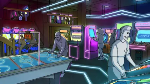 An artist's impression of the inside of the proposed gaming venue