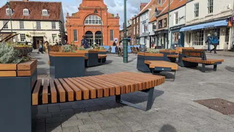 East Riding of Yorkshire Council Seating installed in market area in Beverly