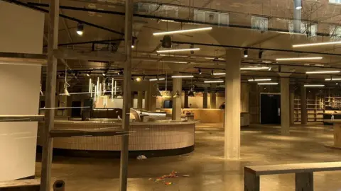 James Hoggarth/BBC A closed food hall