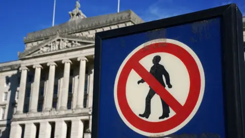 Brian Lawless No entry sign at Stormont