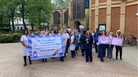 BBC Marching nurses