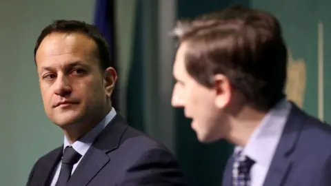 PA Leo Varadkar (left) and Minister for Health Simon Harris brief the media on the government's plans for a referendum on Ireland's restrictive abortion laws