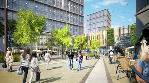 Leeds City Council Artist impression of station