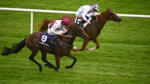David Fitzgerald/Getty Images He Knows No Fear, left, became the the longest-price winner in the history of Irish or British racing