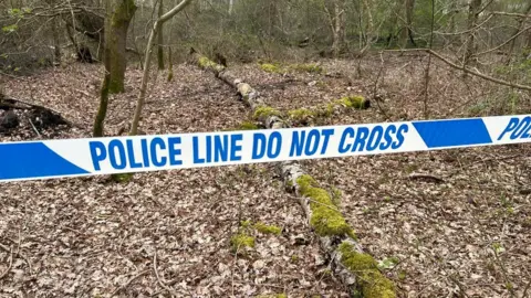 Suffolk Police Police cars at Cavenham Heath Nature Reserve, Suffolk