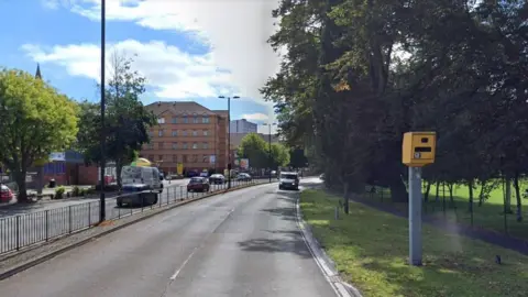 Google Speed camera on Kingsway in Southampton