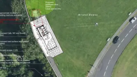 Chris Goodsall Architects A proposed site plan for the Sea Walls café