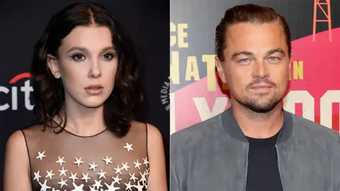 Getty Images Millie Bobbie Brown and Leonardo DiCaprio