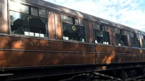 North Yorkshire Moors Railway Train damage